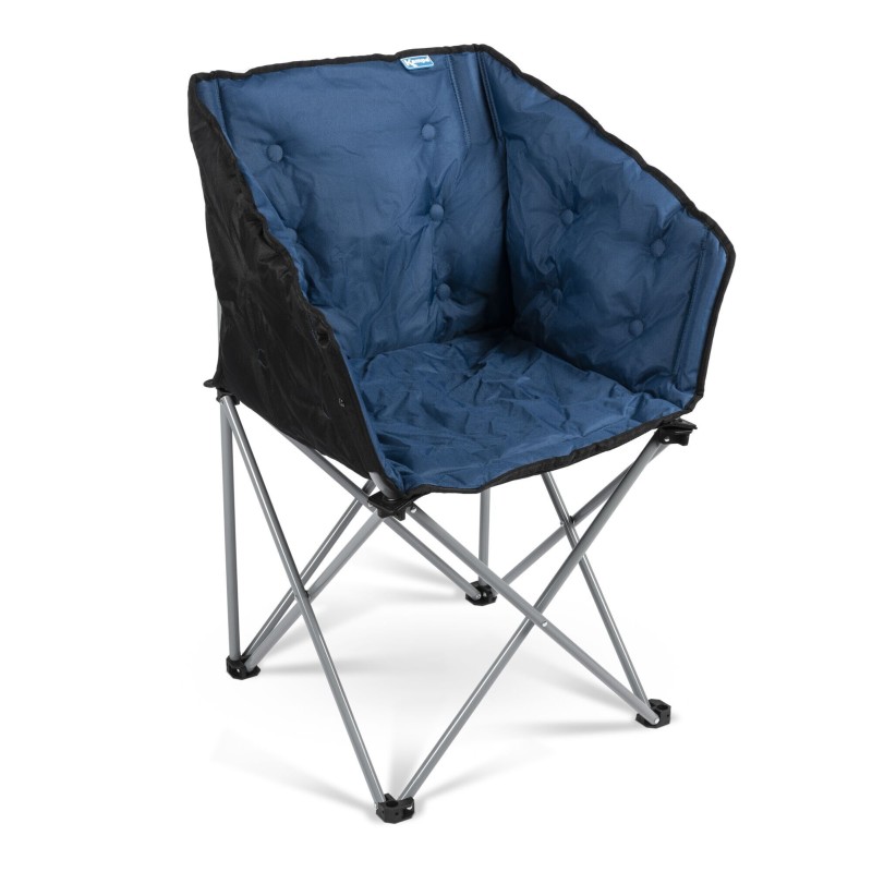 FAUTEUIL PLIANT NOIR ET BLEU TUBE - KAMPA