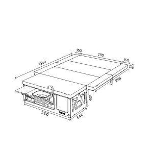 CAMPING-BOX NESTBOX HIKER 100 GRIS - EGOE