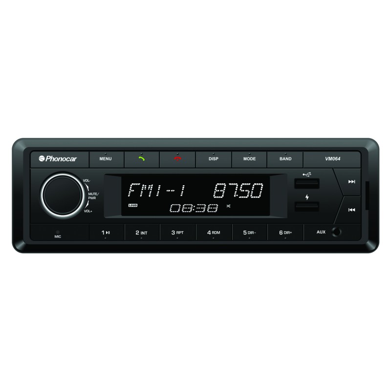 AUTORADIO DAB+ AVEC 2 USB ET BLUETOOTH FACADE DETACHABLE PHONOCAR