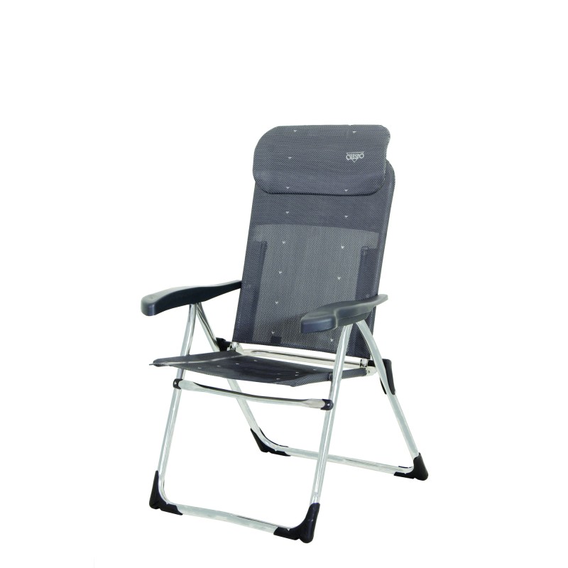 FAUTEUIL CLASSIC GRISE AVEC APPUI-TÊTE CRESPO PLAT