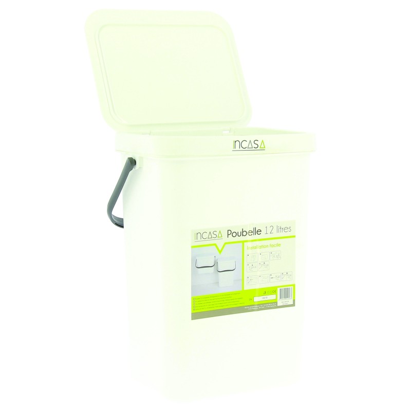 GRANDE POUBELLE BLANCHE 12 LITRES INCASA