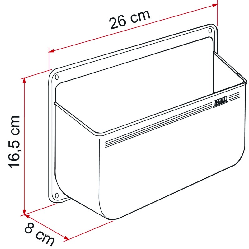 RANGEMENT FIAMMA RANGE TOUT POCKET L - BLANC