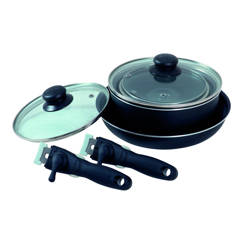 SET DE 3 CASSEROLES ET 1 POELE EMPILABLES ISABELLA