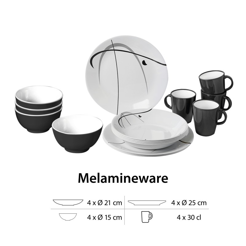 PACK VAISSELLE SET MEPO BOX SERENADE 25 PIECES BRUNNER