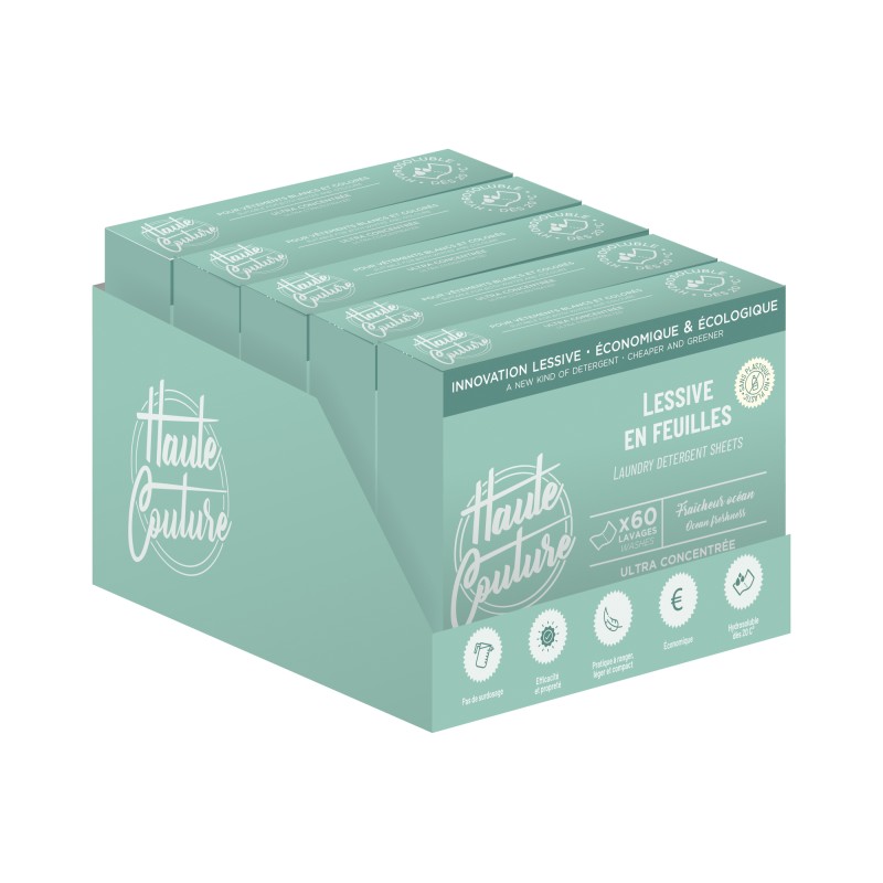 LESSIVE EN FEUILLES CONCENTREE HAUTE COUTURE (60 LAVAGES)