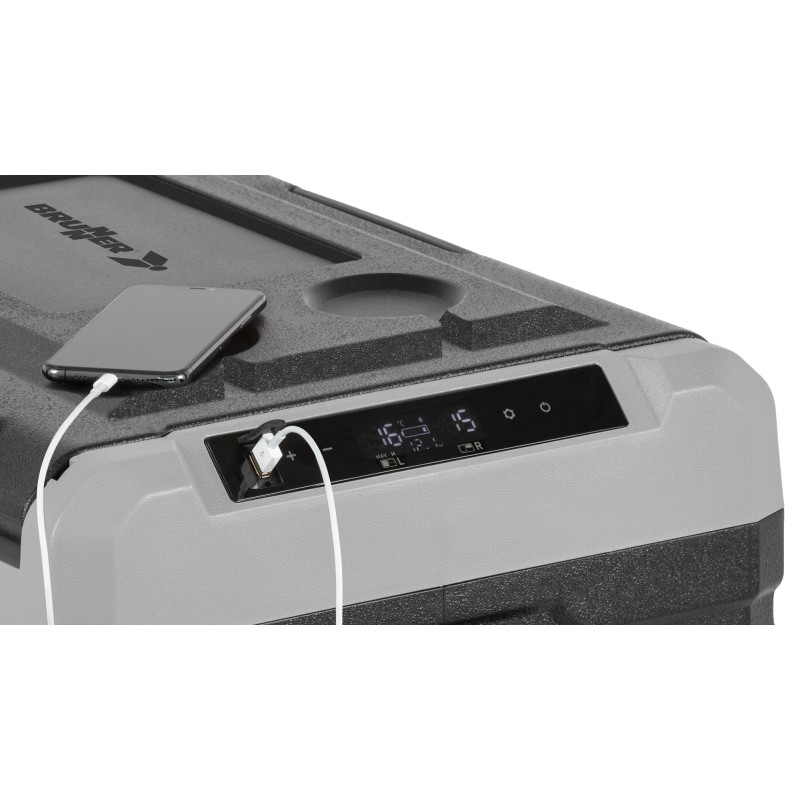 GLACIERE CONGELATEUR A COMPRESSION POLARYS FREEZE 2 ZONES 45 L BRUNNER
