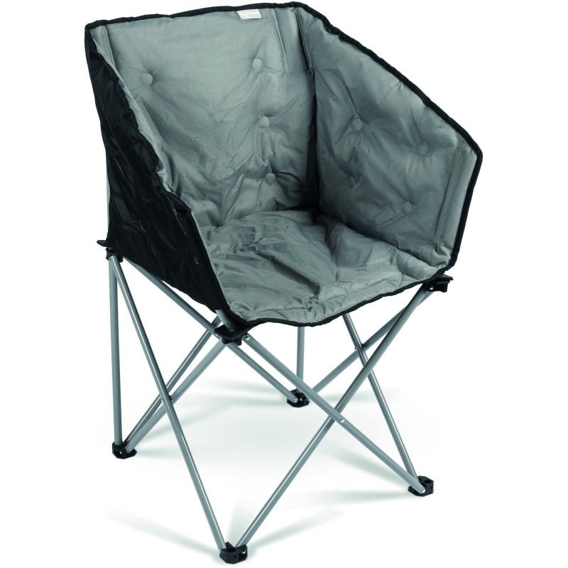 FAUTEUIL PLIANT NOIR ET GRIS TUBE - KAMPA