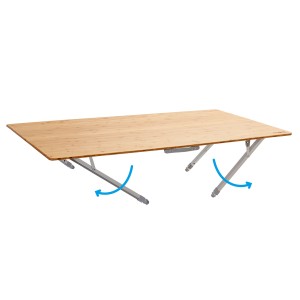 TABLE PLIANTE PLATEAU BAMBOU 80 x 60 x 65 CM - BRUNNER