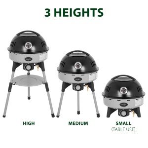 BARBECUE A GAZ AVEC PIEDS DEVIL BBQRUISER 30mBAR NOIR GRIS BRUNNER