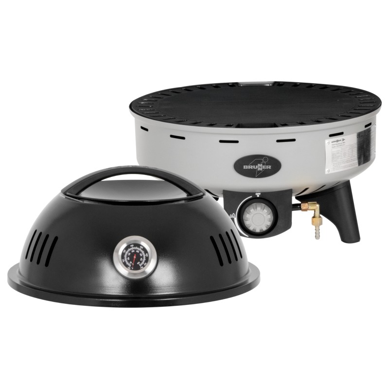 BARBECUE A GAZ AVEC PIEDS DEVIL BBQRUISER 30mBAR NOIR GRIS BRUNNER