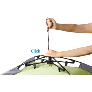 TENTE IGLOO STRATO 2 AUTOMATIQUE VERT ET GRIS 2 PERSONNES BRUNNER
