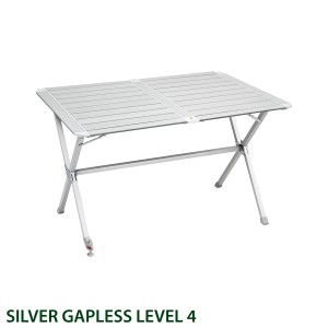 TABLE PLIANTE SILVER GAPLESS LEVEL 4 PLAN ENROULABLE 110 X 71 X 70 CM BRUNNER