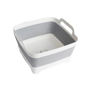 BASSINE PLIABLE CARRE TANQ FOLD-AWAY GRIS BLANC 9 L BRUNNER
