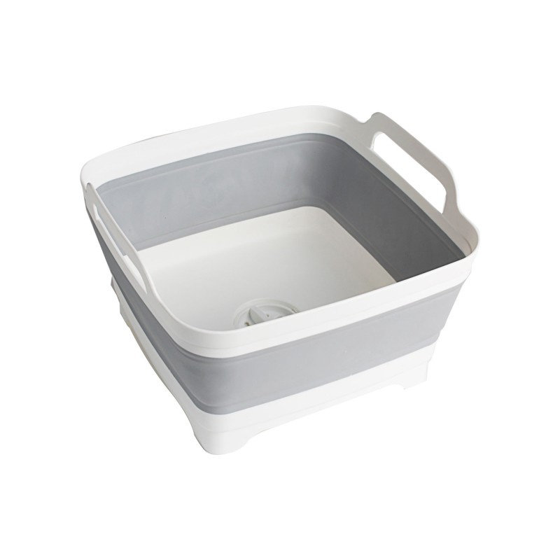 BASSINE PLIABLE CARRE TANQ FOLD-AWAY GRIS BLANC 9 L BRUNNER