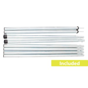 AUVENT POUR HAYON COMET VW T5/T6 200 X 200 X 205 CM GRIS ET BLEU BRUNNER