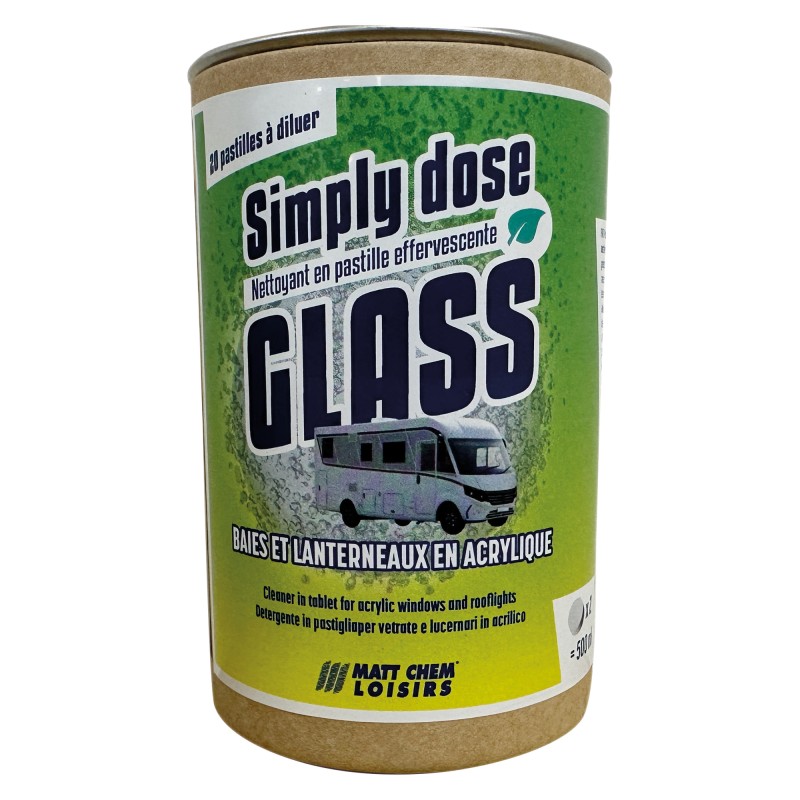 NETTOYANT EFFERVESCENT BAIES ET LANTERNEAUX SIMPLY GLASS (20 PASTILLES) - MATT CHEM