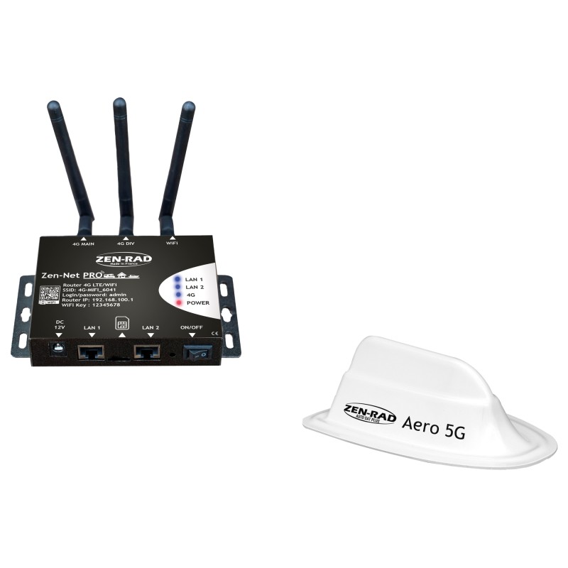 KIT ROUTEUR 4G AVEC ANTENNE AERO 5G BLANCHE - ZEN RAD