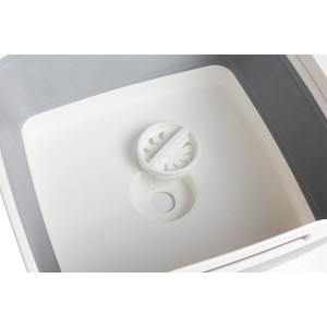 BASSINE PLIABLE CARRE TANQ FOLD-AWAY GRIS BLANC 9 L BRUNNER