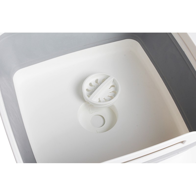 BASSINE PLIABLE CARRE TANQ FOLD-AWAY GRIS BLANC 9 L BRUNNER
