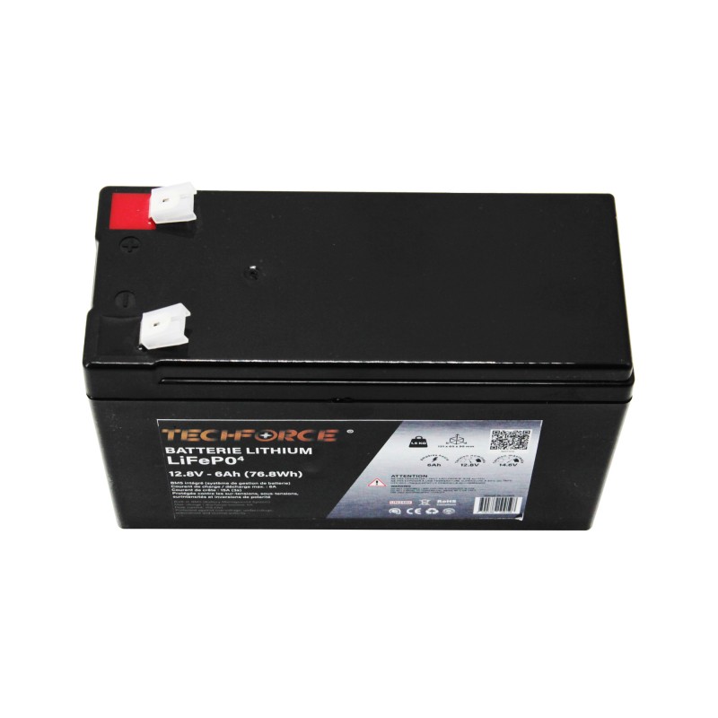 BATTERIE LITHIUM LIFEPO4 12 V 6Ah TECHFORCE
