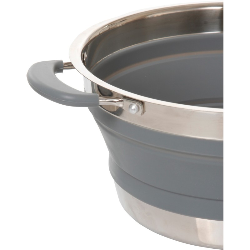 FAITOUT PLIABLE EN SILICONE ET INOX DIAMETRE 24 CM