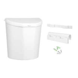 POUBELLE PORTE 10L BLANCHE