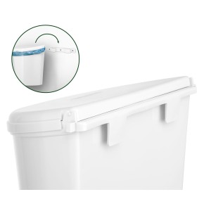 POUBELLE PORTE 10L BLANCHE