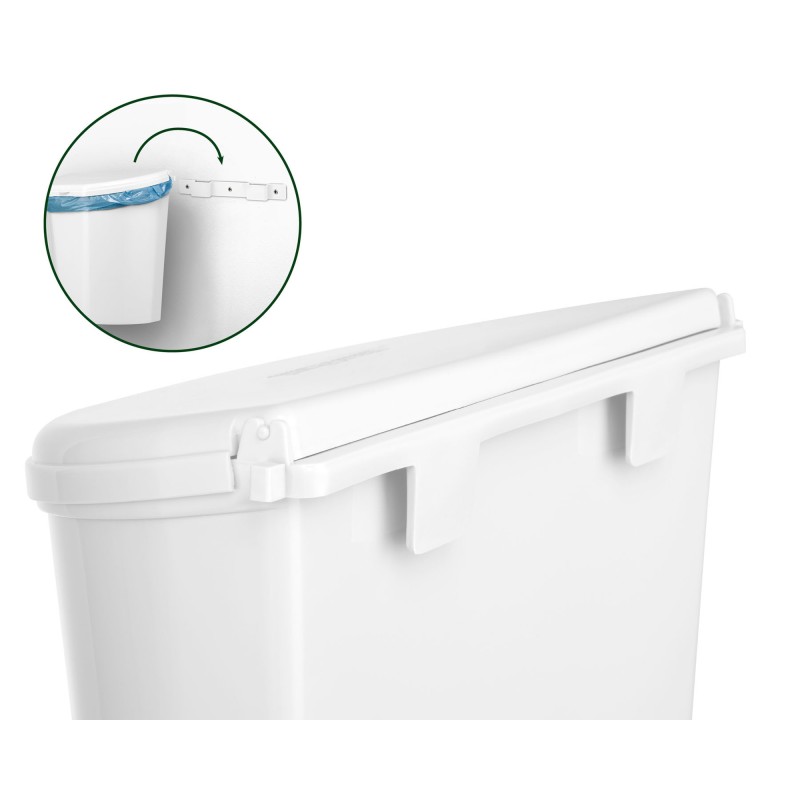 POUBELLE PORTE 10L BLANCHE