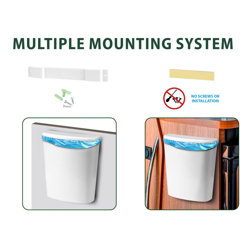 POUBELLE PORT 5,5L COULEUR BLANCHE