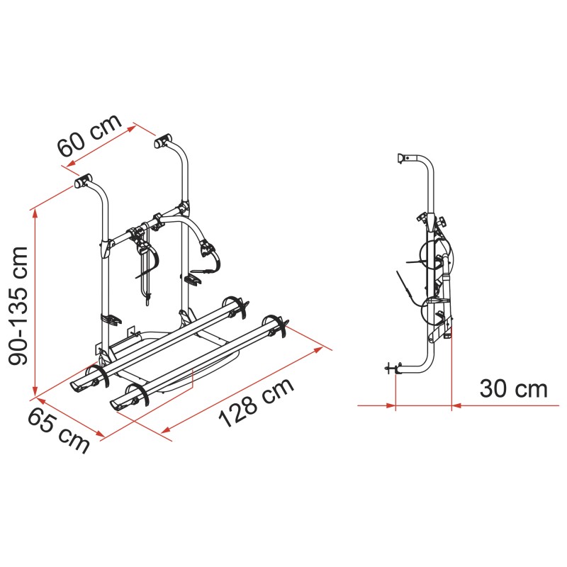 PORTE-VÉLOS CARRY BIKE PRO HYMER/DETHLEFFS NOIR - FIAMMA