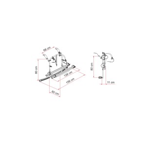 PORTE-VÉLOS FORD CUSTOM NUGGET PLUS DEEP BLACK - FIAMMA