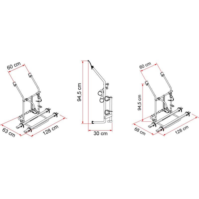 PORTE VÉLO VW T3 T25 APRES 1980 - FIAMMA