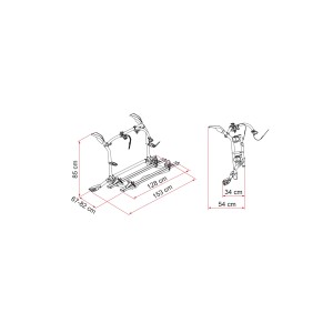PORTE-VÉLOS VW T6 PRO DEEP BLACK - FIAMMA