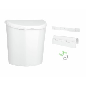 POUBELLE PORTE 10L BLANCHE