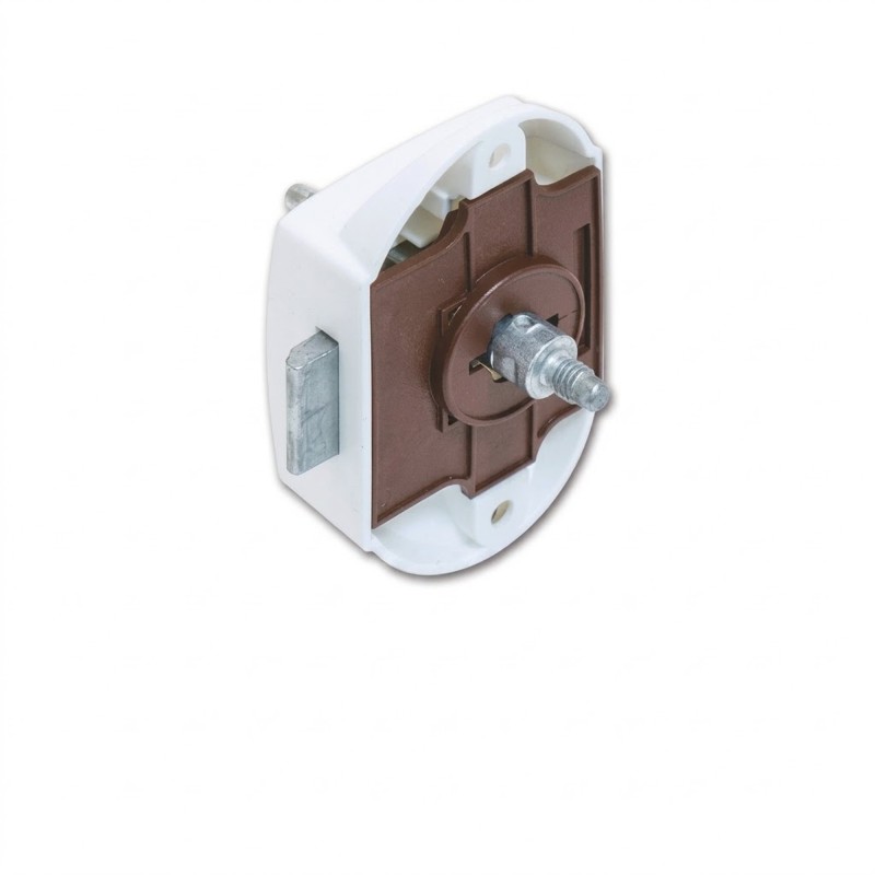 SERRURE À POUSSOIR POUR CABINET DE TOILETTE BLANCHE