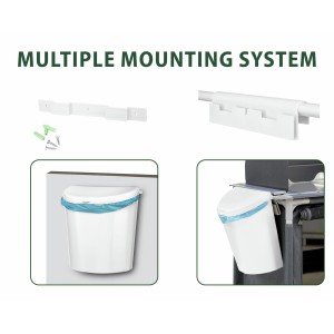 POUBELLE PORTE 10L BLANCHE