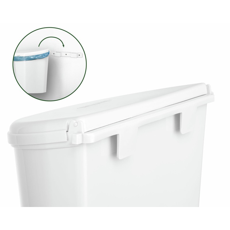 POUBELLE PORTE 10L BLANCHE